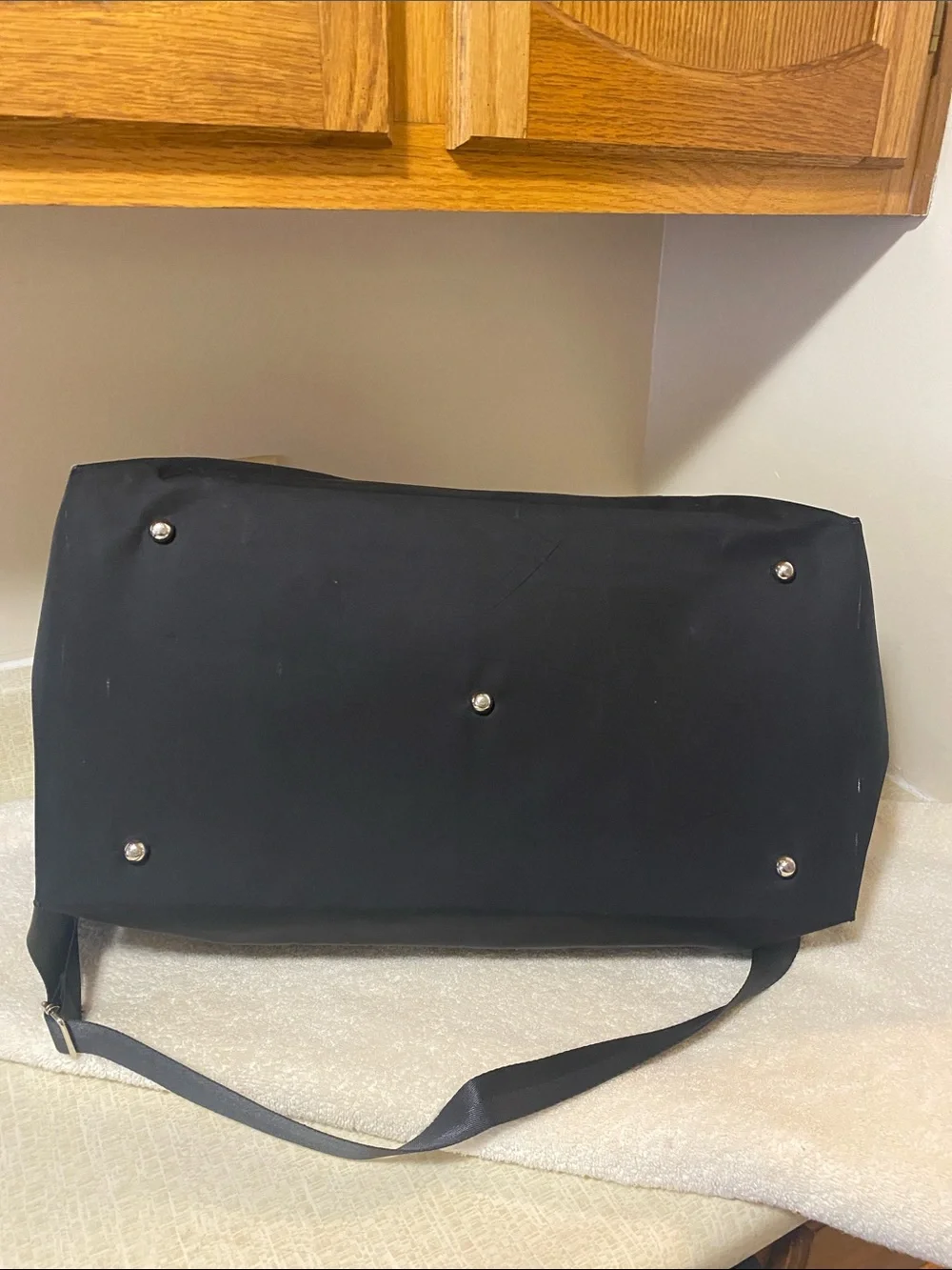 kate spade Black Nylon Travel, or weekender bag with Adjustable Shoulder Strap